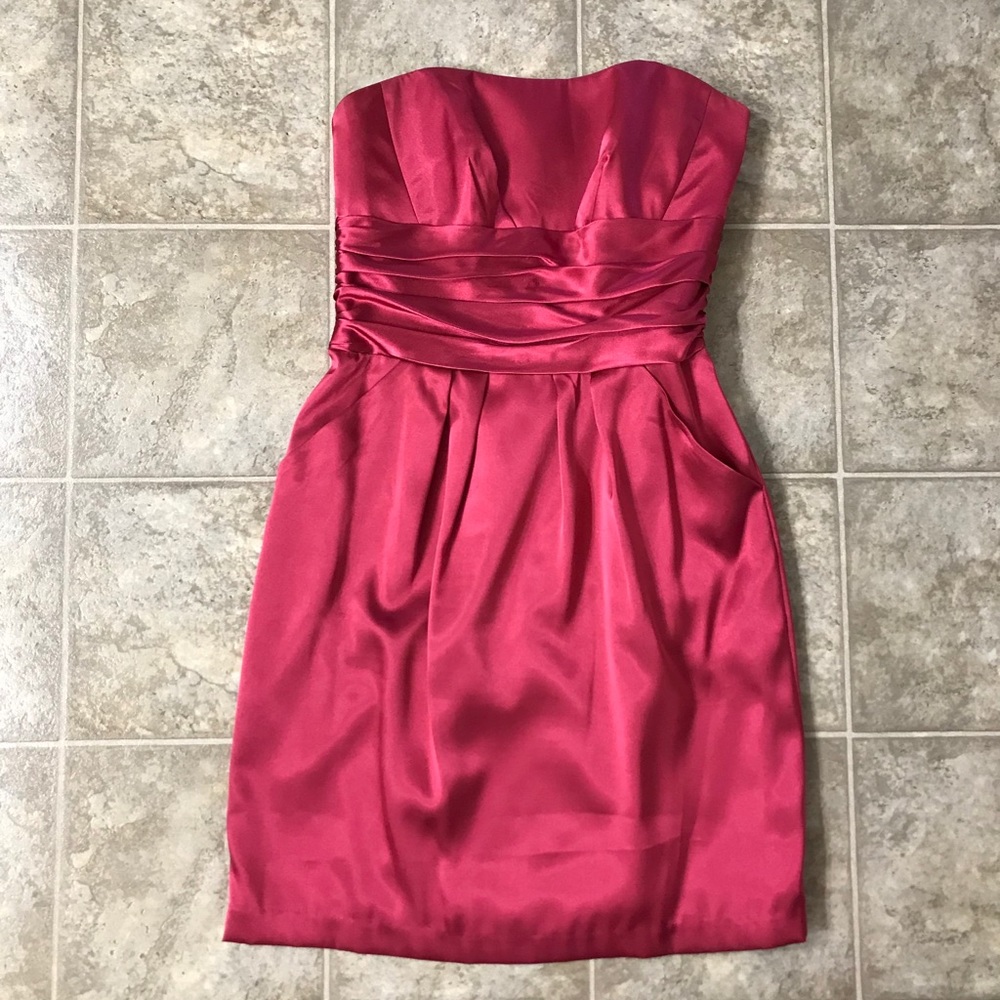 Hot pink David’s Bridal Dress size 6